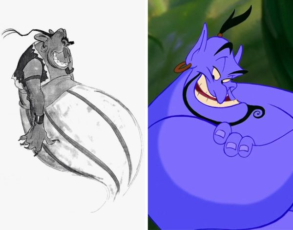 Personagens famosos e seus primeiros esboços