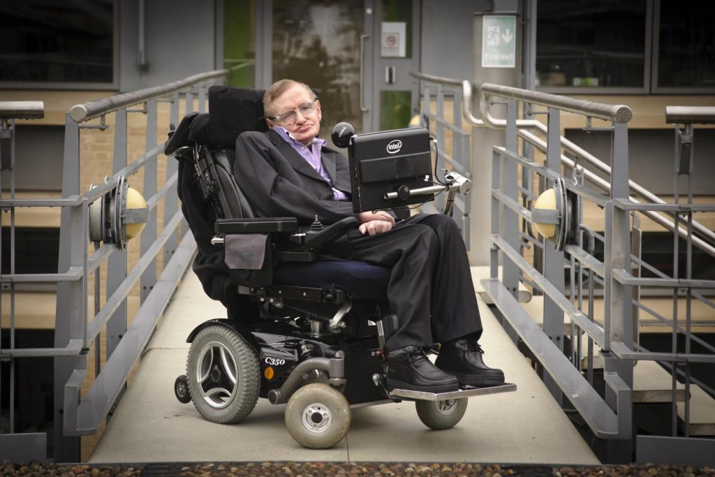 Professor Stephen William Hawking, CH, CBE, FRS, FRSA, at the Department of Applied Mathematics and Theoretical Physics, University of Cambridge..Photograph © Jason Bye.t: 07966 173 930.e: mail@jasonbye.com.w: http://www.jasonbye.com.