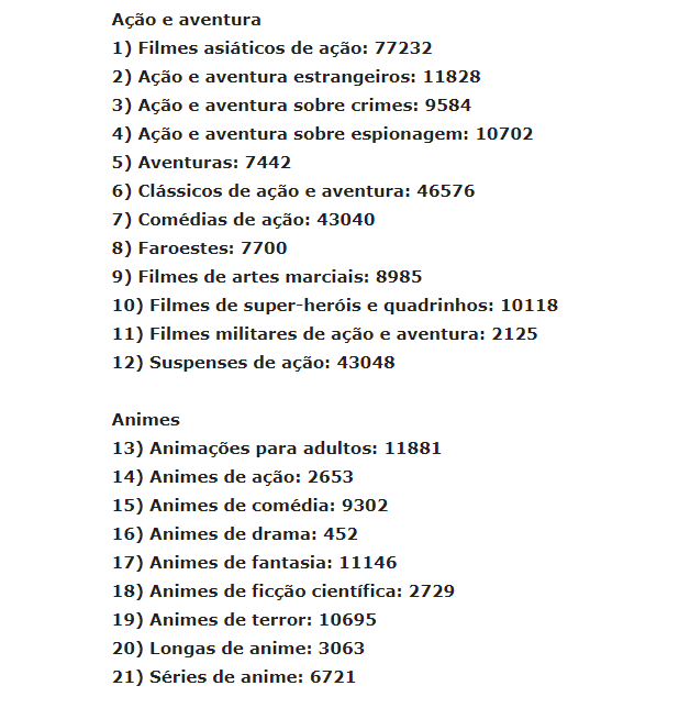 Códigos secretos da Netflix  Filmes para assistir netflix, Filmes