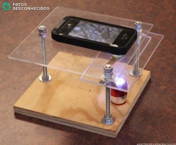 Faça um microscópio usando o seu smartphone