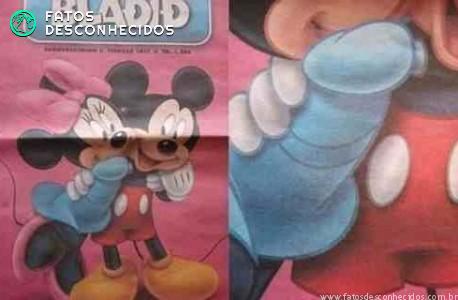 Mickey segura algo mensagem subliminar disney