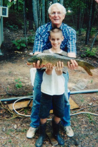 Christopher Pittman and grandfather Joe Pittman ca. 2001