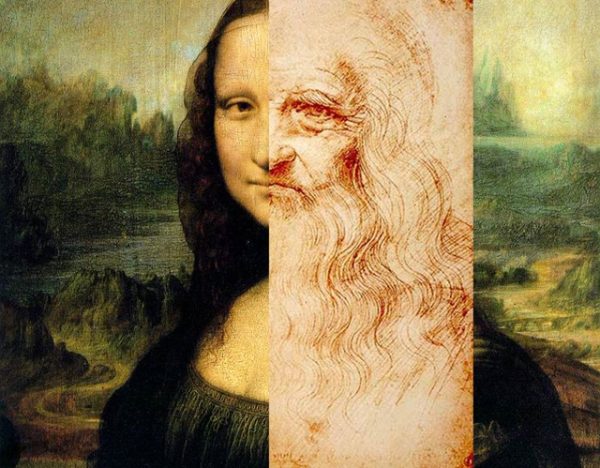 Mona Lisa e Da Vinci-vert