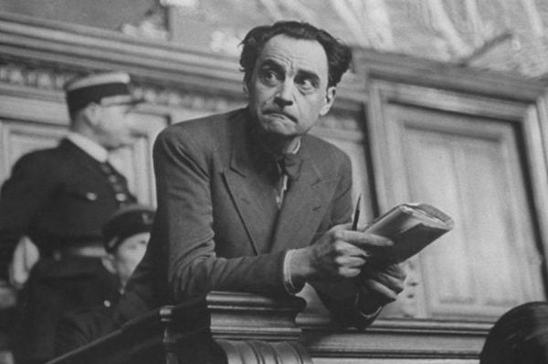 Marcel Petiot speaking at his murder trial