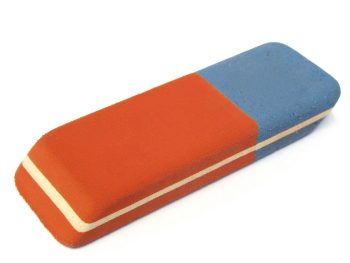 Para que serve o lado azul das borrachas?
