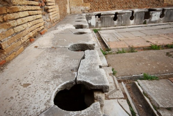Roman bathroom, Ostia Antica, Italy