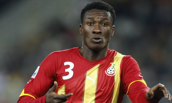 Asamoah Gyan in action for Ghana