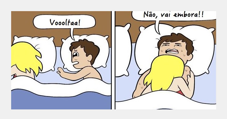 7 ilustrações engraçadas que mostram como é dormir com uma pessoa ao seu lado