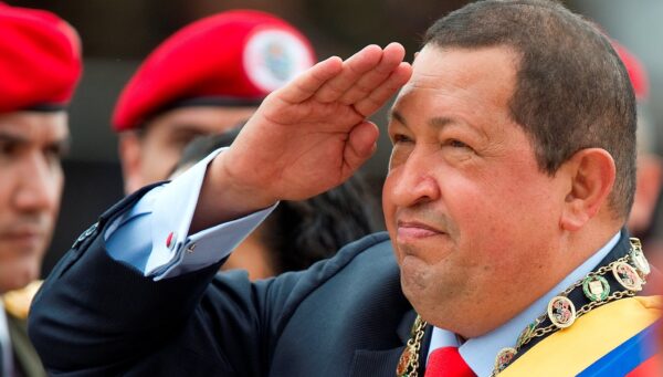 Venezuelan President Hugo Chavez salutes during a military parade to commemorate the 20th anniversary of his failed coup attempt, on February 4, 2012, in Caracas. AFP PHOTO/JUAN BARRETO