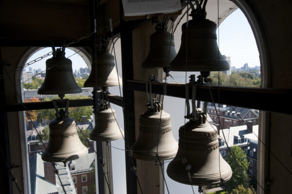 Members of the Lowell House Society of Russian Bell Ringing perform their Sunday ritual, as they ring the bells in Lowell House tower at 1pm. Jon Chase/Harvard Staff Photographer