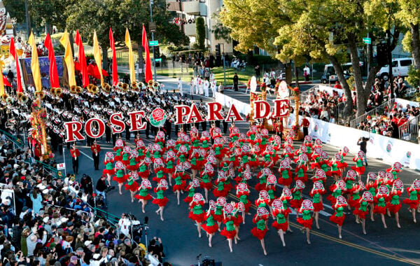 The 123rd Rose Parade rolls down Colorado Blvd. in Pasadena January 2, 2012.