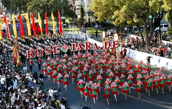 The 123rd Rose Parade rolls down Colorado Blvd. in Pasadena January 2, 2012.