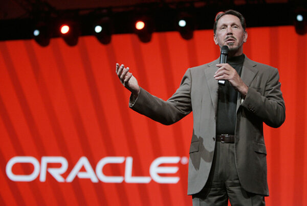 Oracle CEO Larry Ellison speaks at the Oracle World Conference in San Francisco, Wednesday, Nov. 14, 2007. (AP Photo/Paul Sakuma)