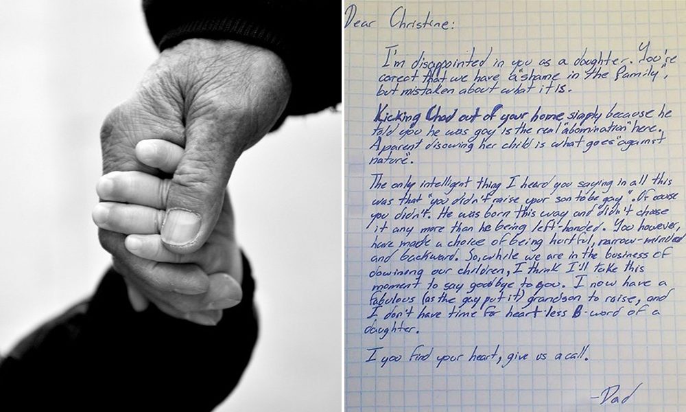 Vovô dá lição perfeita à sua filha que expulsou o filho de casa por ele ter se assumido gay
