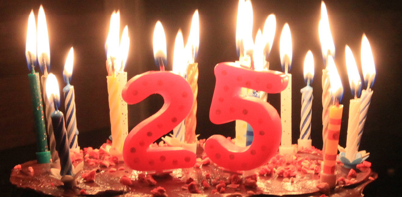 bolo 25 anos e