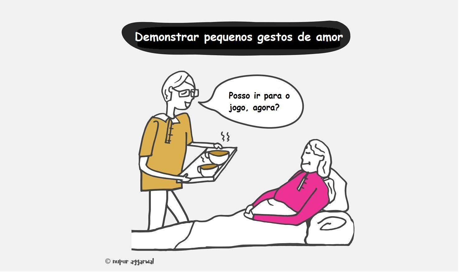 14 ilustrações que mostram o que uma filha aprendeu observando o casamento de 25 anos dos pais