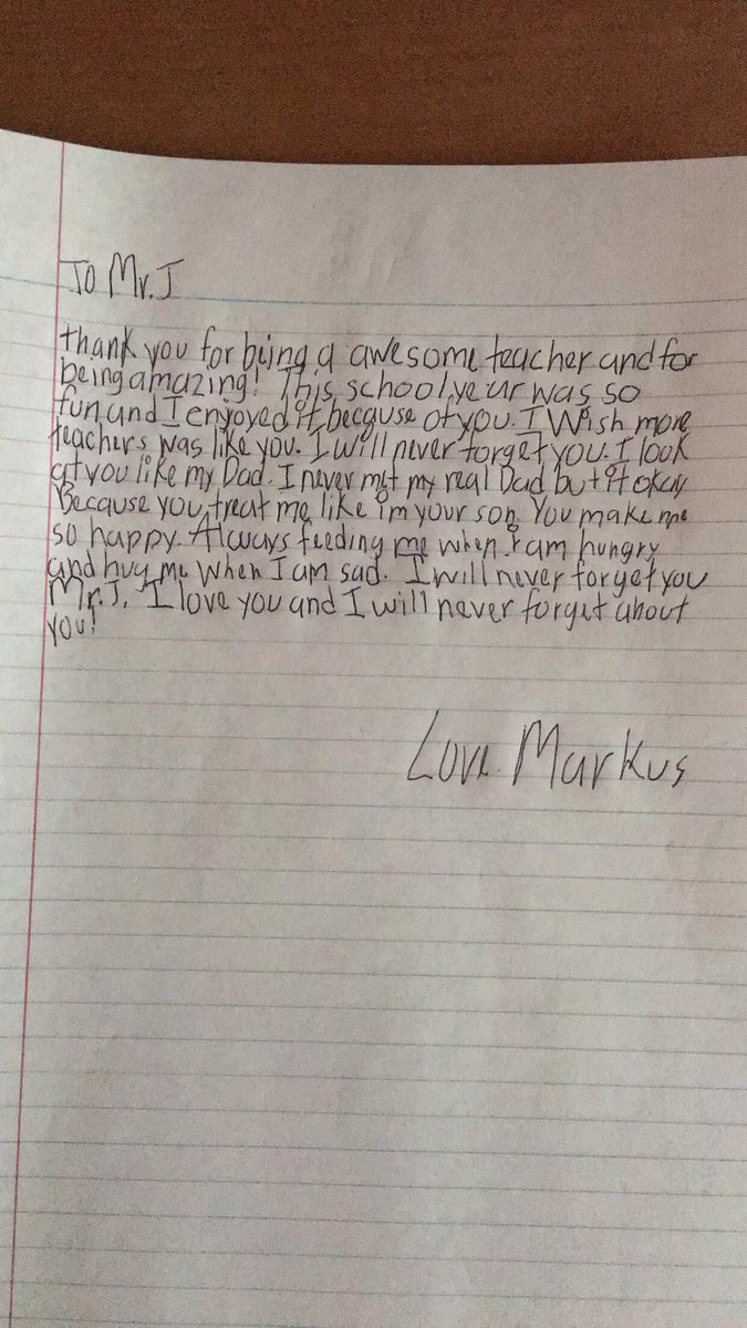 Um aluno do 5º ano mandou uma carta para seu professor e 