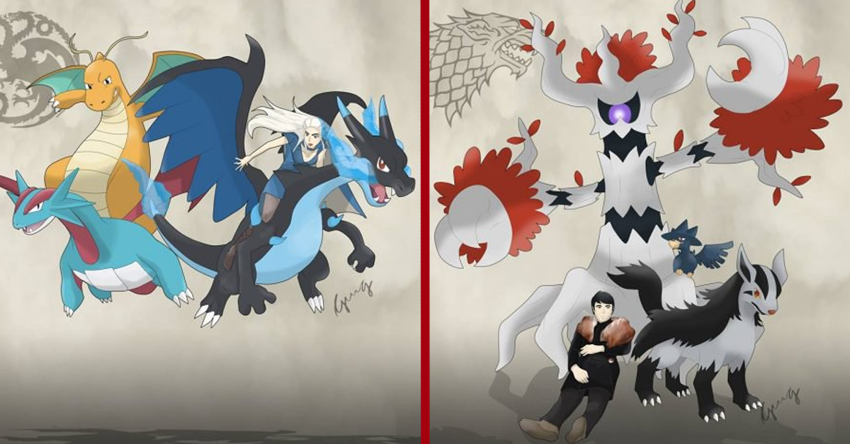 14 ilustrações que mostram os Pokémon dos personagens de Game of Thrones
