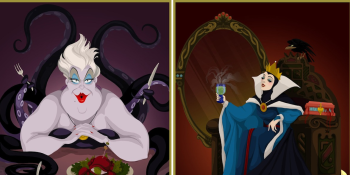 5 ilustrações que mostram como seria o fim dos filmes da Disney se as vilãs vencessem