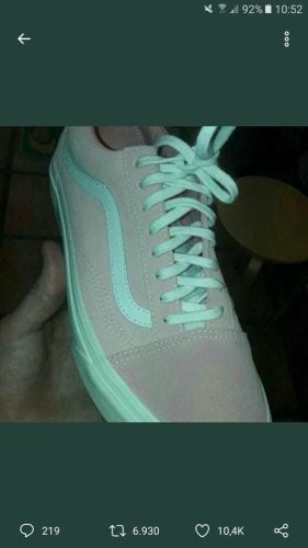 Tenis da vans rosa e sales branco ou verde e cinza