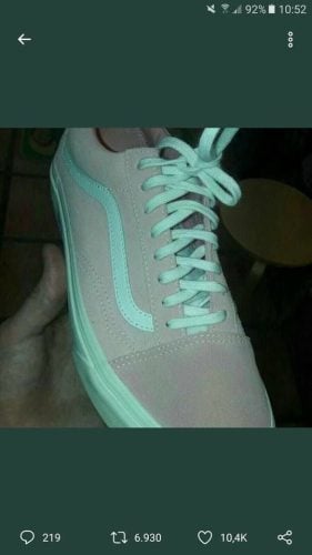 tenis da vans verde e cinza