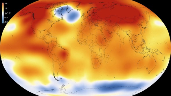 Vídeo da NASA mostra a assustadora elevação da temperatura da Terra nos últimos anos