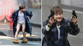 Daniel Radcliffe doidão de pantufas e armado? Qual a explicação para essas imagens?