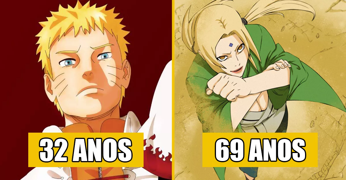 Qual a idade de Naruto em cada fase do anime, do clássico a Boruto?