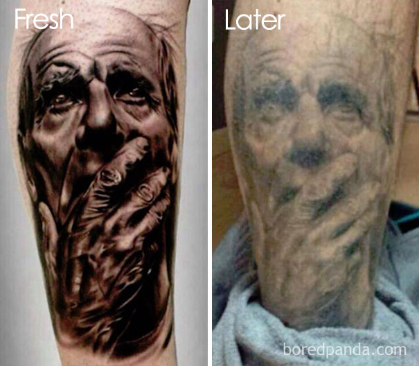 O envelhecimento das tatuagens