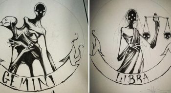 12 ilustrações que imaginam os signos do zodíaco como fobias