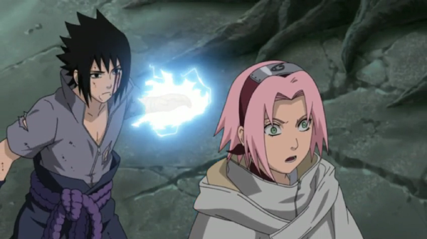Imagen do filho do naruto e a filha do sasuke e a sakura