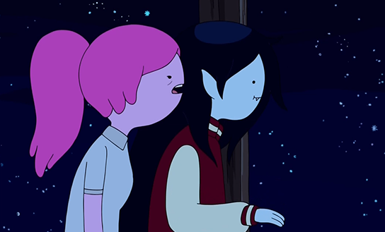 Em Hora de Aventura, Marceline e Princesa Jujuba se beijam e