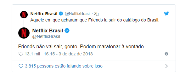 Netflix afirma que Friends não deixará catálogo brasileiro