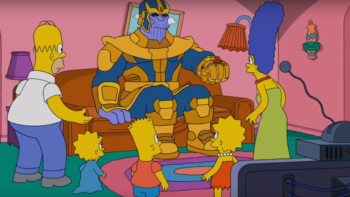 Thanos invade episódio dos Simpsons para uma participação hilária