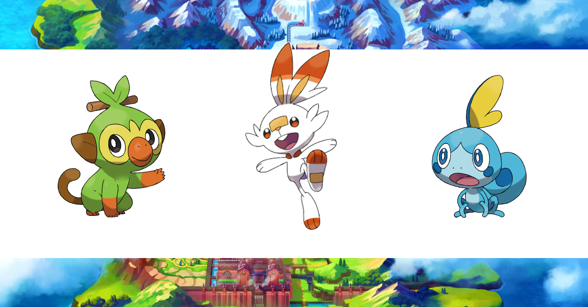 Pokemon sword and shield iniciais