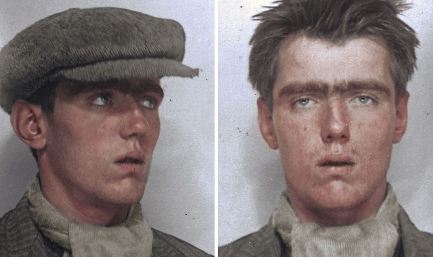 Artista coloriu fotos de 7 criminosos e essas são as historias por trás delas