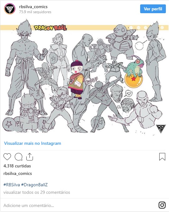 Ilustrador da Marvel Comics desenha personagens de Dragon Ball