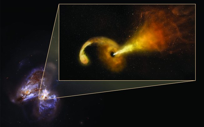 Telescópio do tamanho da Terra fotografa pela primeira vez buraco negro expelindo radiação