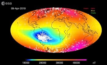Campo magnético da Terra está ficando mais fraco e pode danificar satélites