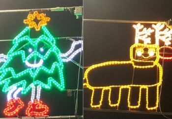 Essa cidade criou luzes de natal baseadas em desenhos de crianças
