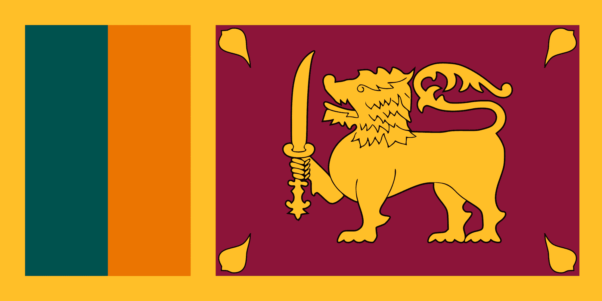 Bandeiras Sri Lanka
