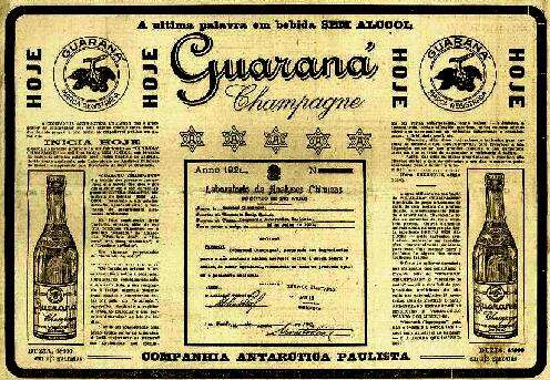 Propaganda de 1921 Guaraná