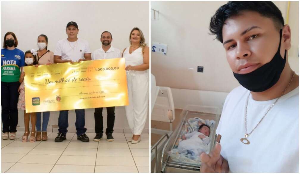 Esse homem ganhou R$ 1 milhão em sorteio na mesma hora em que filho nasceu