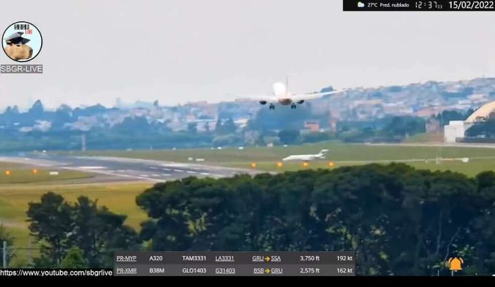 Avião da Gol executa arremetida após jatinho passar por pista sem autorização