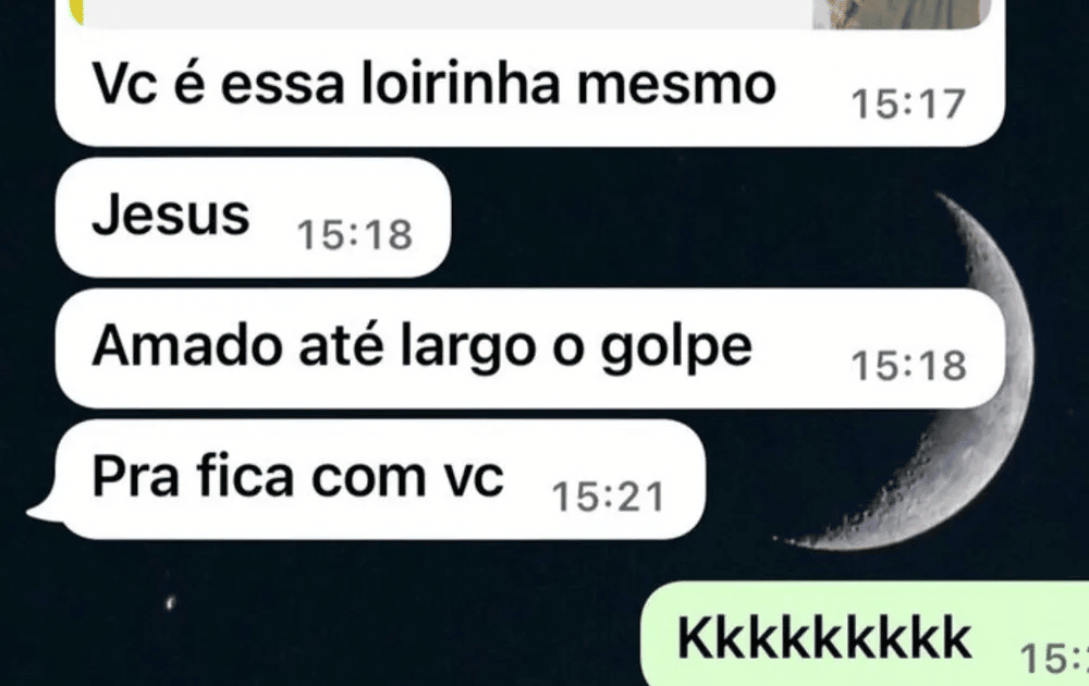Criminoso desiste de aplicar golpe do PIX e flerta com vítima por rede social