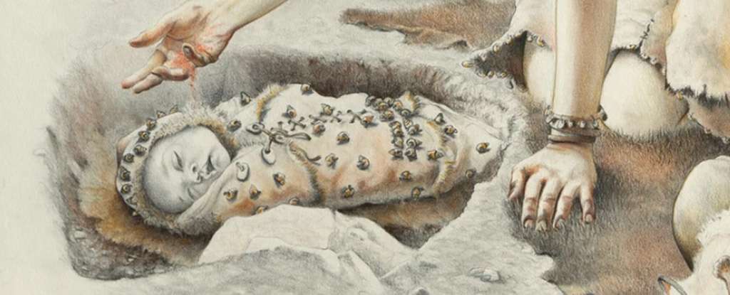 bebê neve enterrada há 10 mil anos