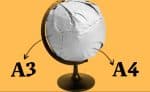 Qual a relação do tamanho do papel A4 e o diâmetro da Terra?
