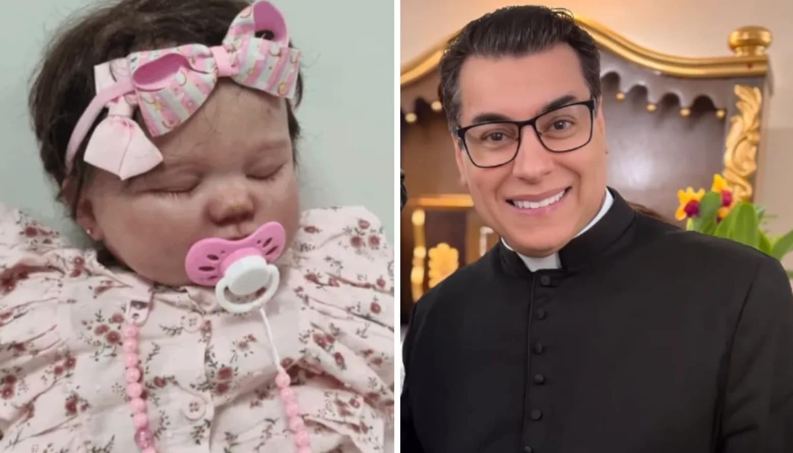 Fiéis elogiam padre após ele afirmar que não faz batizados de bebês reborn
