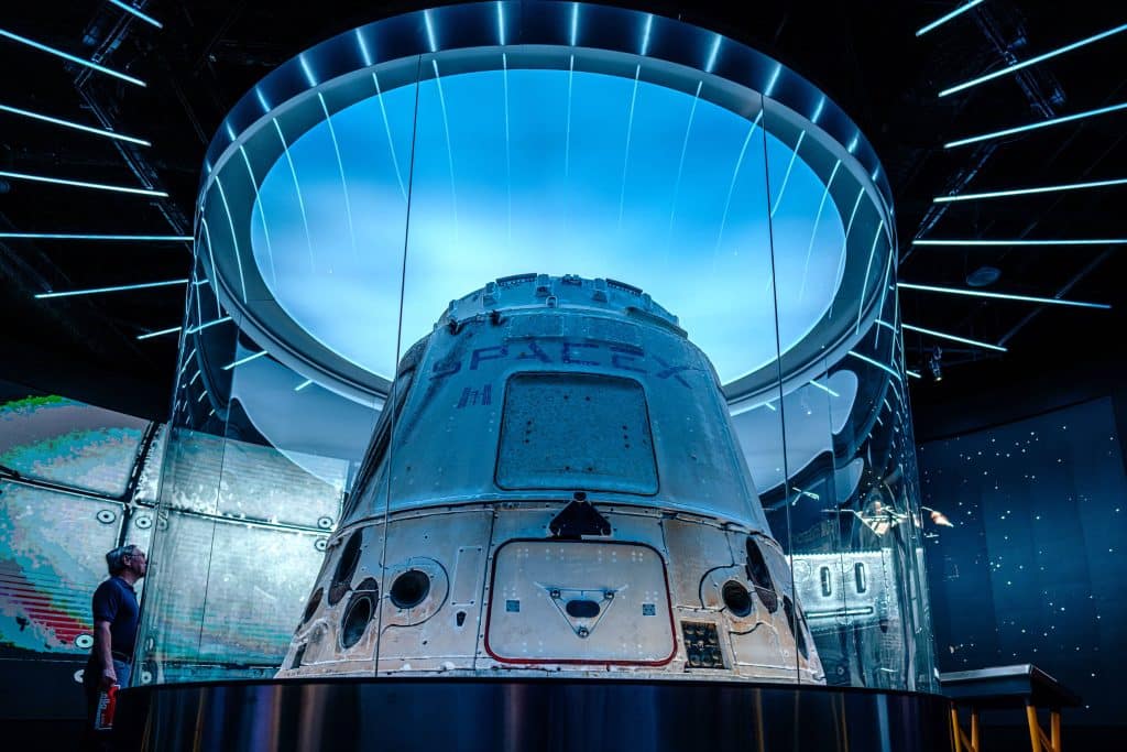 A espaçonave SpaceX Dragon. Foto: Jamie Kelter Davis/Bloomberg