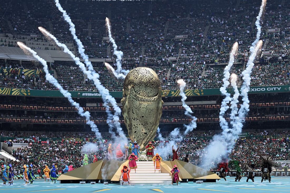 Abertura da Copa do Mundo 2026 ocorreu no México, com várias atrações - Foto: Yuri Cortez/AFP